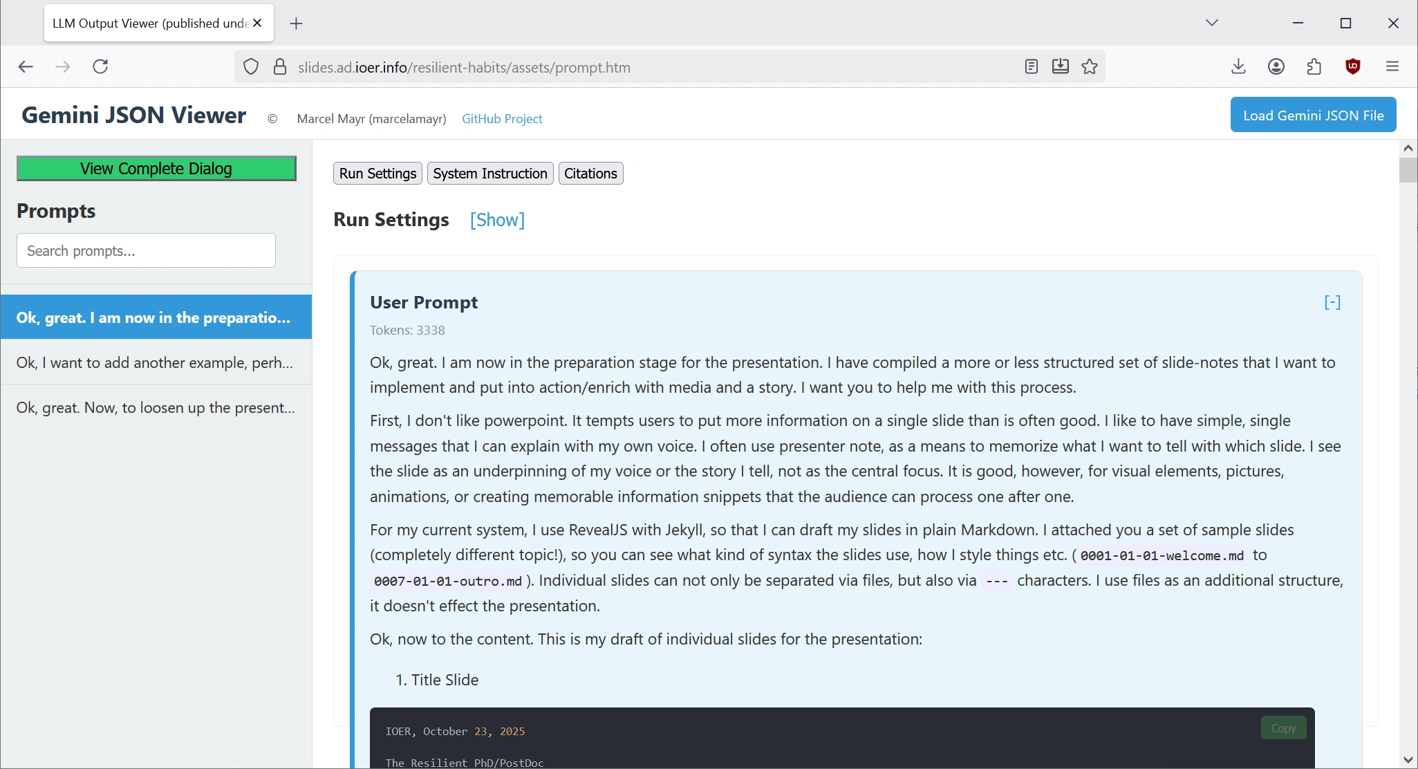 My Prompting Workflow in AI Studio