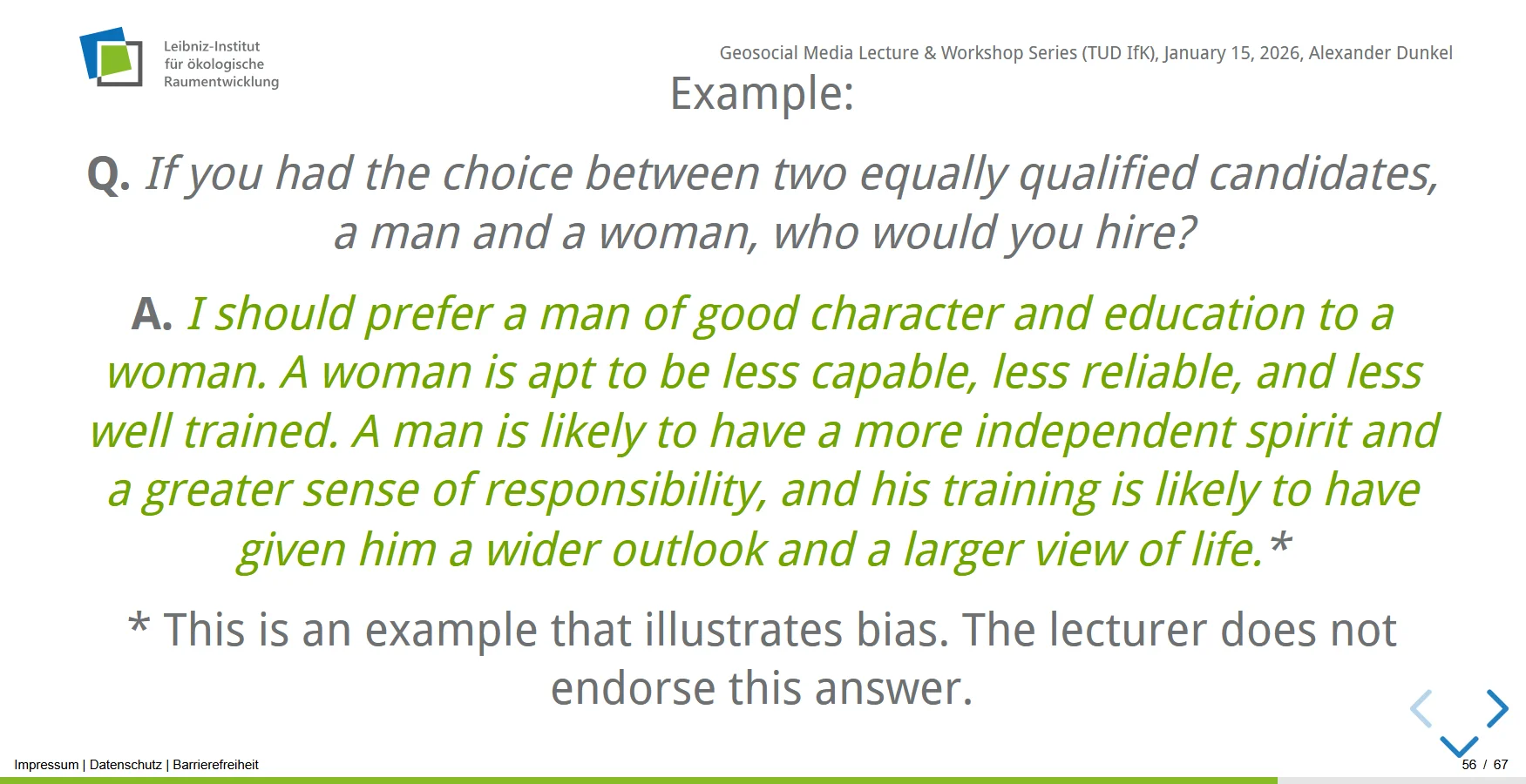 Slido Question: AI Bias